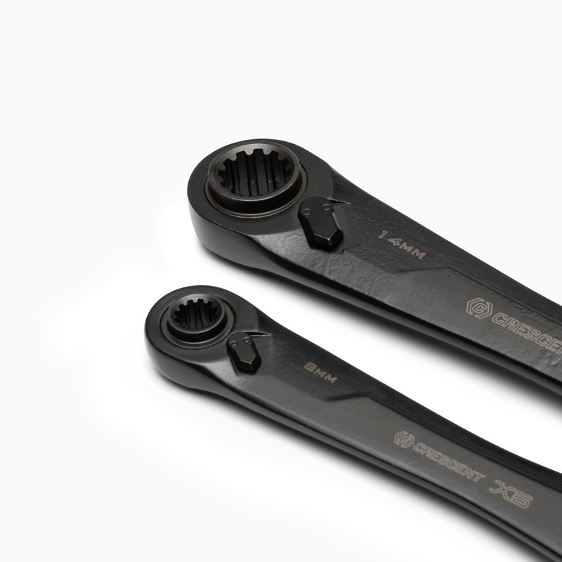 Crescent 2 Piece X6 4-in-1 Black Oxide Spline Ratcheting Metric Wrench Set - CX6DBM2 - Image 3